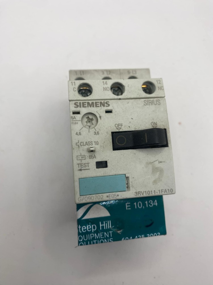 Siemens sirius 3RV1011-FA10 Manual Combination Starter motor controller