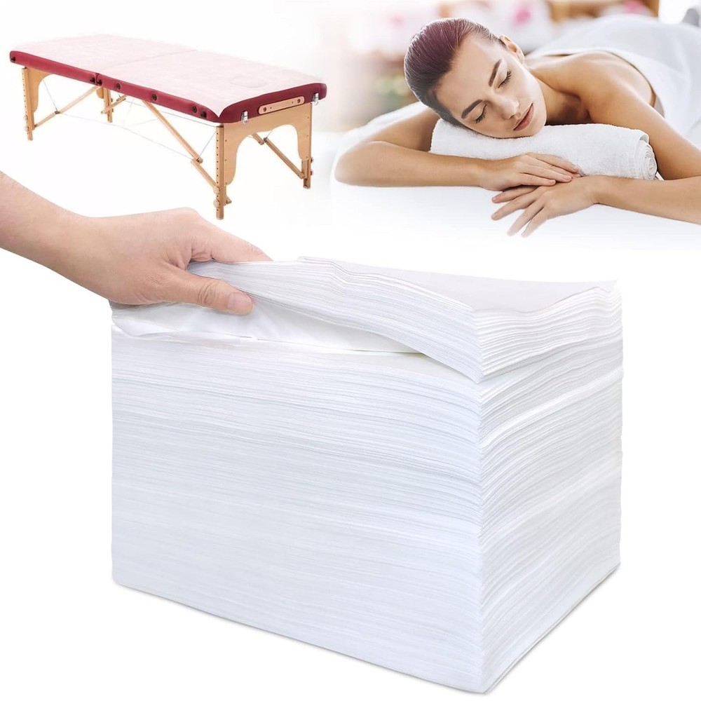 100 Pack Disposable Non-Woven Massage Table Sheets 31.5" x 71