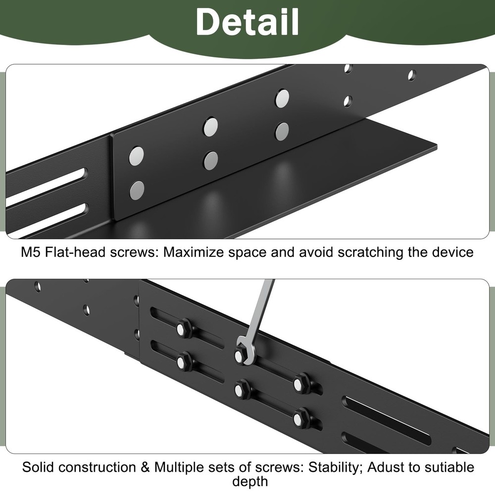 1U Universal Rack Mount Rails 4-Post Server Rack Shelf Rail 16"-30" Adjustabl...