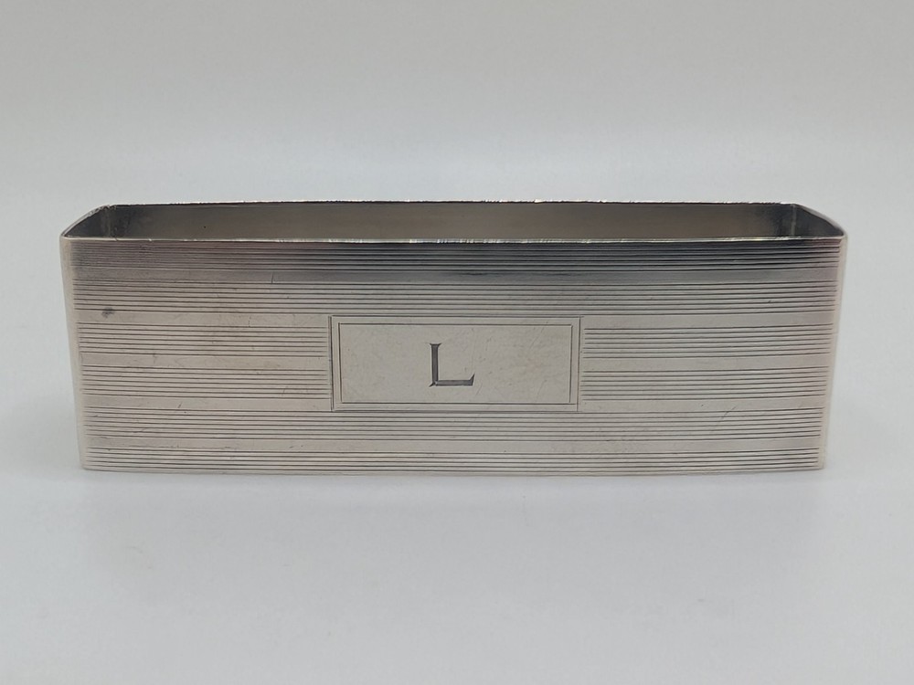 Vintage Blackinton Sterling Silver Napkin Ring 'L" initial engraving
