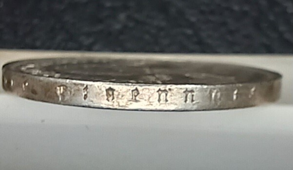 1938 E 2 Mark WWII 3rd Reich Silver Coin