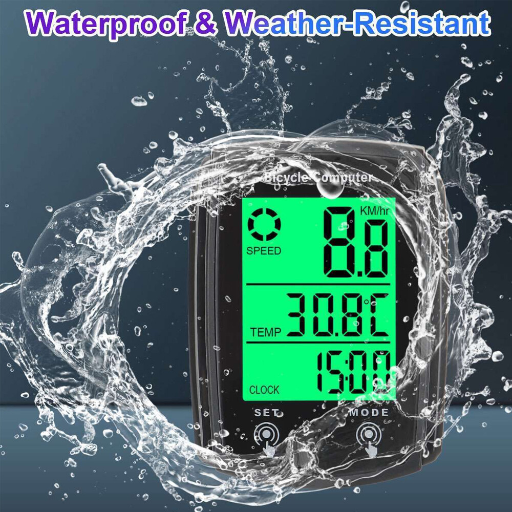 2PCS Wire LCD Digital Bicycle Computer Bike Cycling Speedometer Odometer