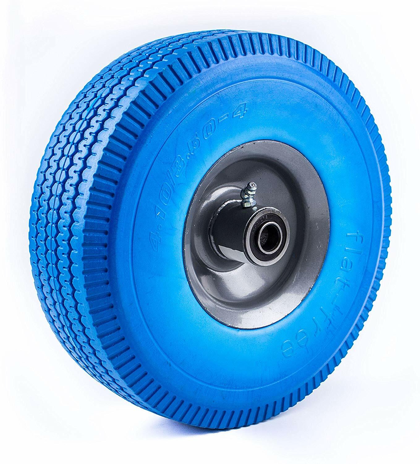 NK Heavy Duty Solid Rubber Flat Free Tubeless Hand Truck/Utility Tire Wheel, WFF