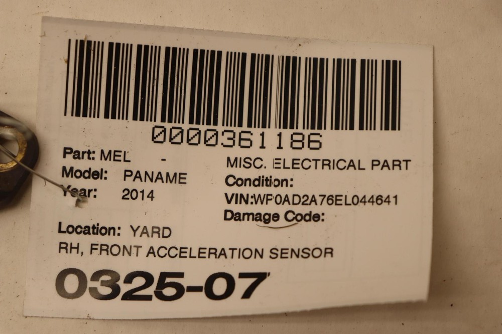 2010-2016 PORSCHE PANAMERA FRONT RIGHT ACCELERATION SPEED SENSOR MODULE OEM