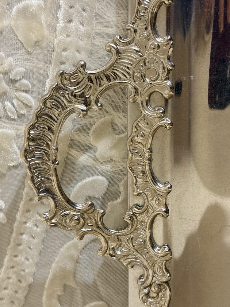 Victorian Silverplate Ornate Rectangular Serving Tray with Handles