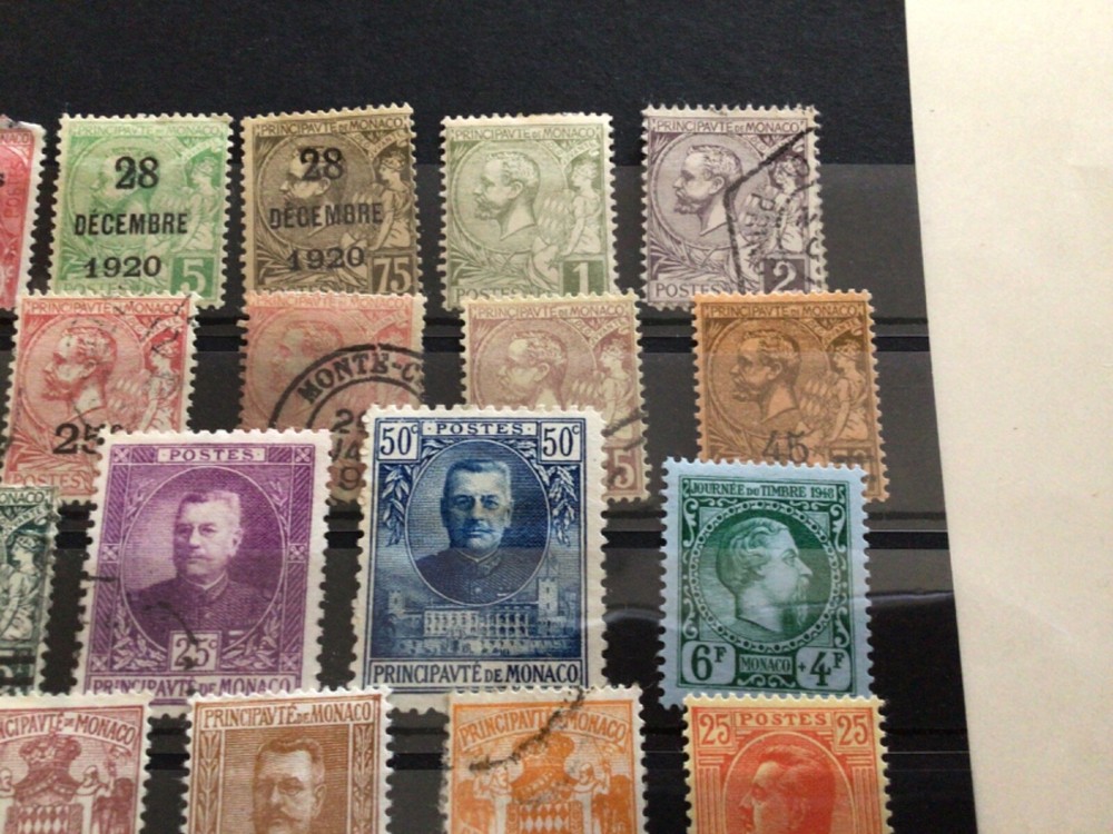 Monaco early mounted mint & used stamps A12594
