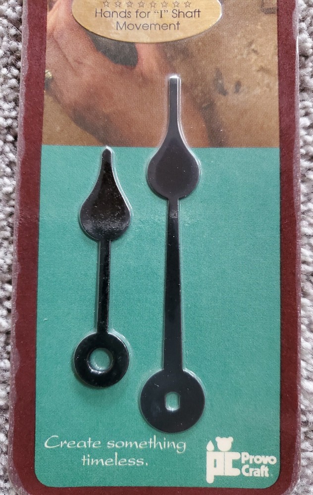 Create O'Clock 2 sets of Clock Hands Fancy & Basic Style Black Metal NEW