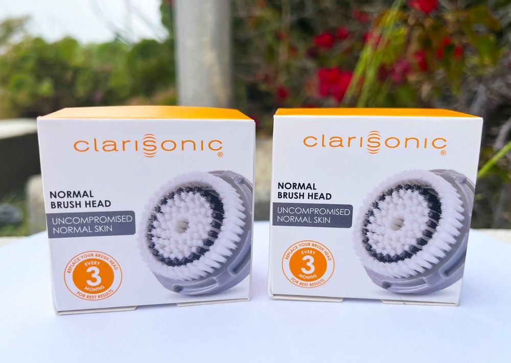 2 Pack Clarisonic NORMAL Replacement Brush Heads Mia2 Aria Plus Smart Profile