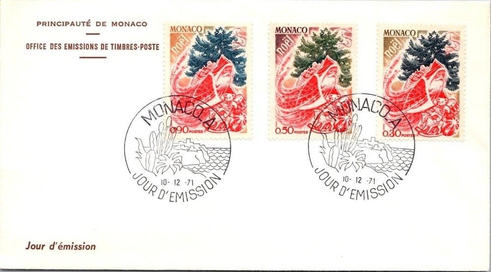 Monaco FDC 1971 Christmas - J33514