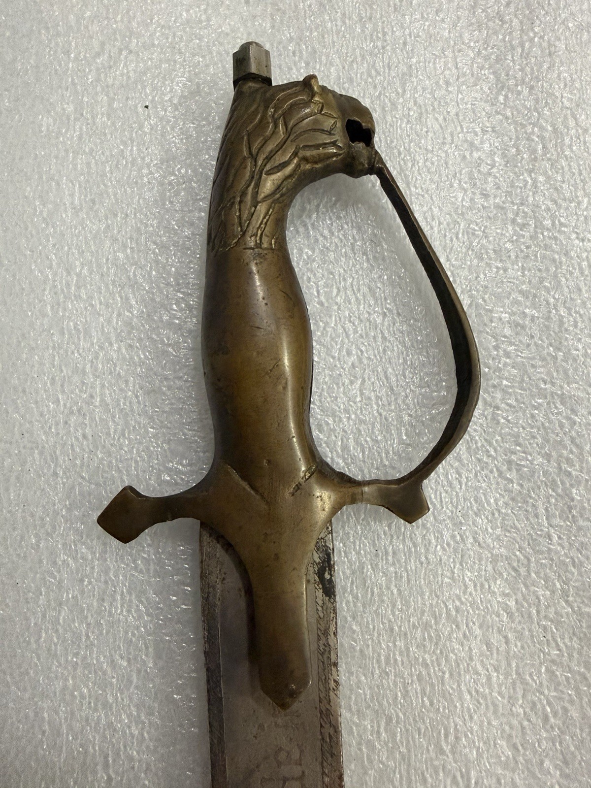 Decorative Indian Saber Sword Khanda Sikh Symbol w Scabbard 34”