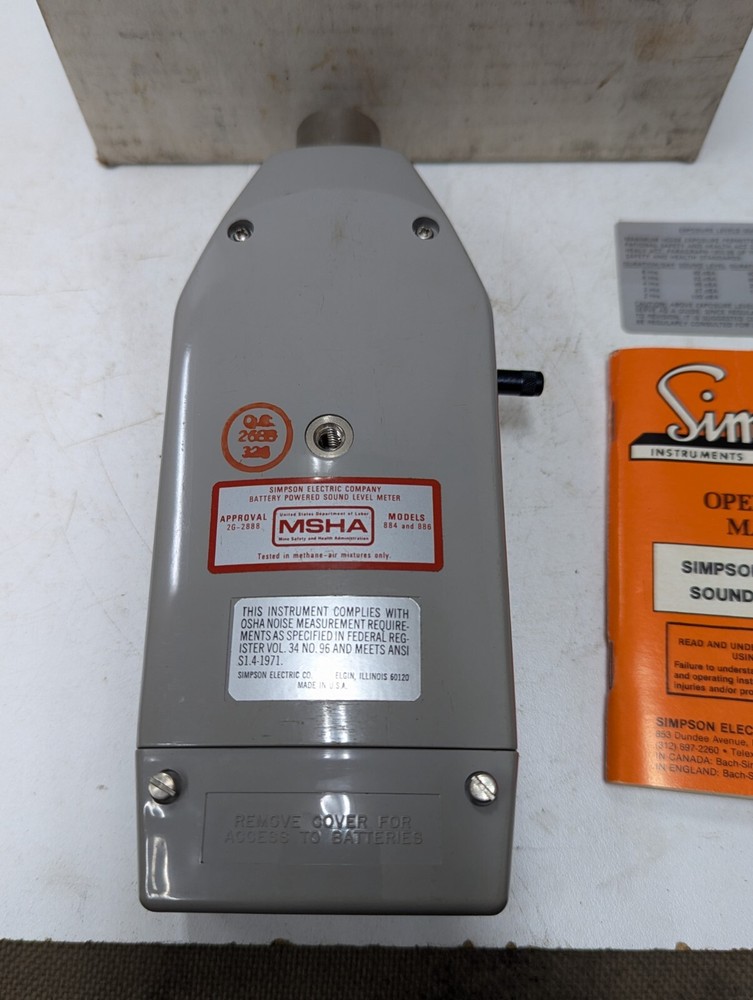 Simpson 884 Sound Level Meter