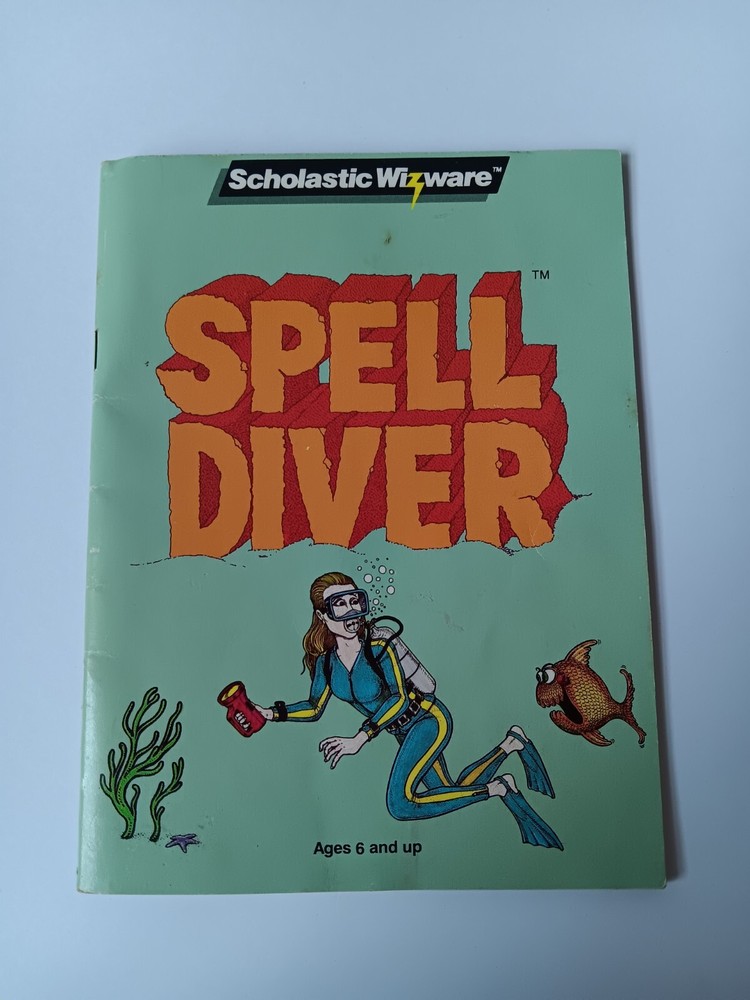 Commodore 64 Spell Diver Computer Game Software Tested/Works Scholastic