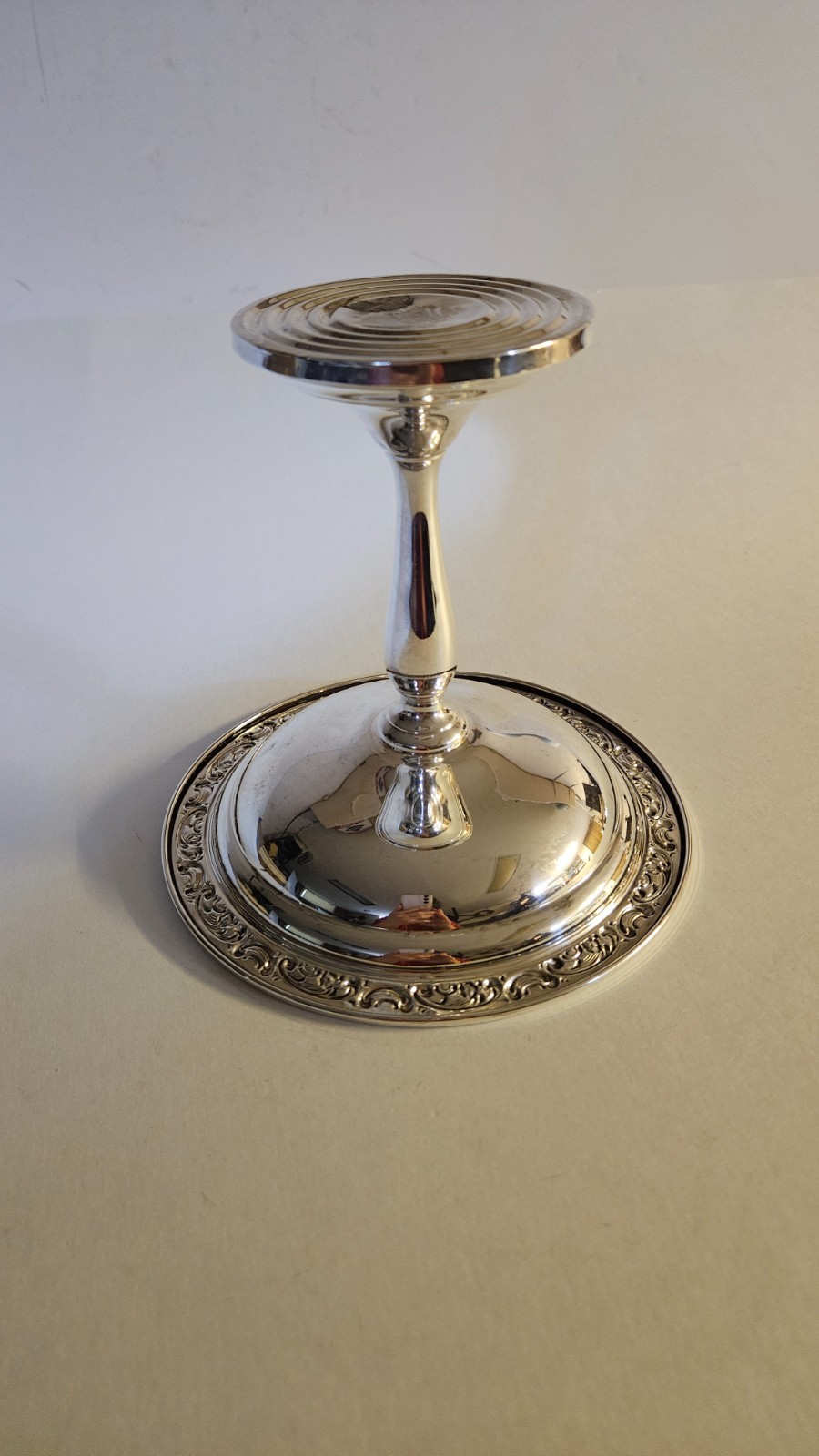 Vintage Gorham Sterling Silver Rose Scroll 1240 Pedestal Compote Candy Dish