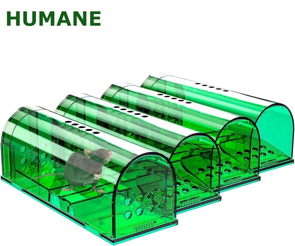 4-6PC Humane Mouse Traps Live Catch & Release No Kill Rat Mice Trap Reusable