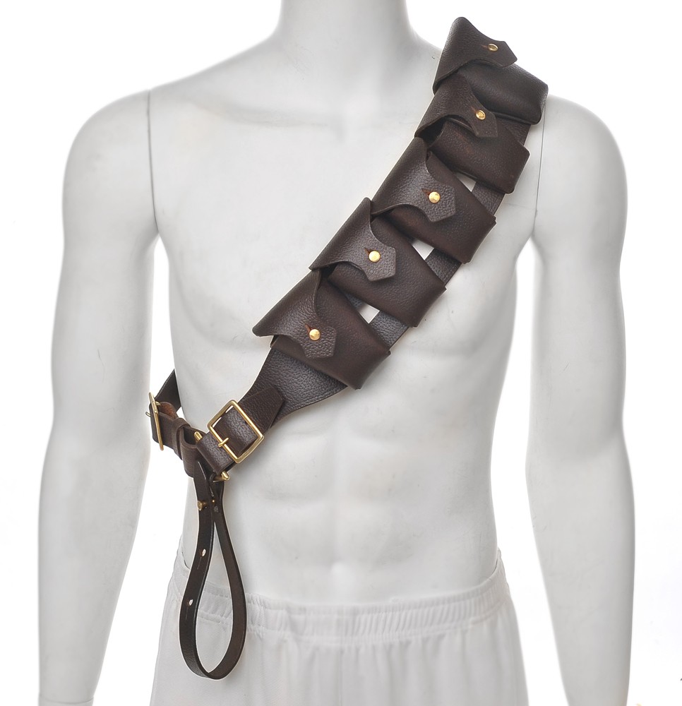 British P-1903 Leather 5 pocket Bandolier Pattern 1903 Premium Oiled Leather