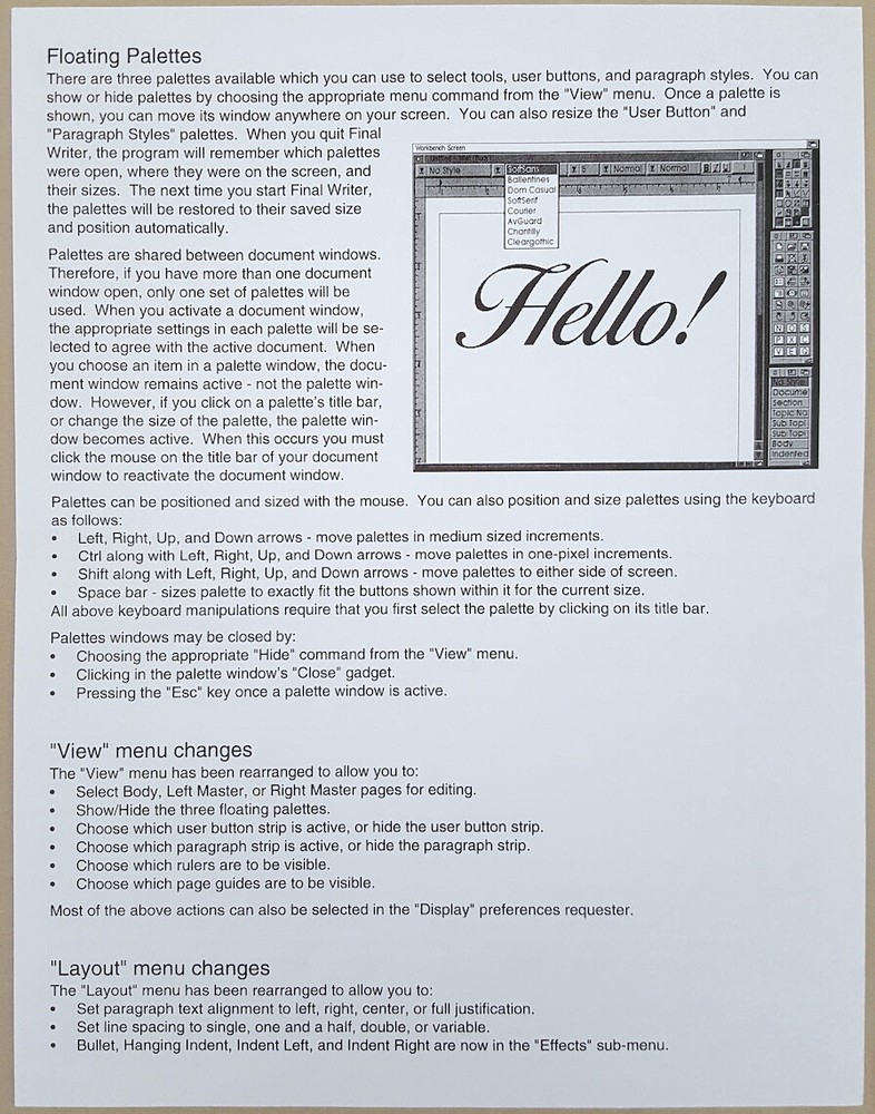 Final Writer Release 2 ©1994 SoftWood Word Processor for Commodore Amiga