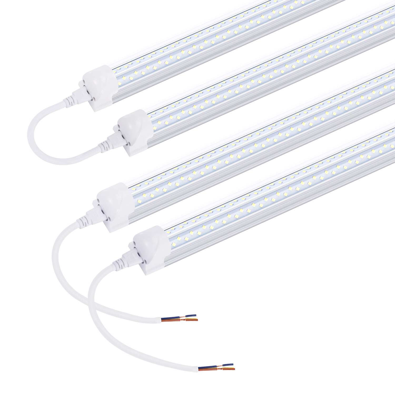 120W 8FT LED Tube Light Bulbs Integrate 8' 4 Row V Shaped LED Shop Light Fixture