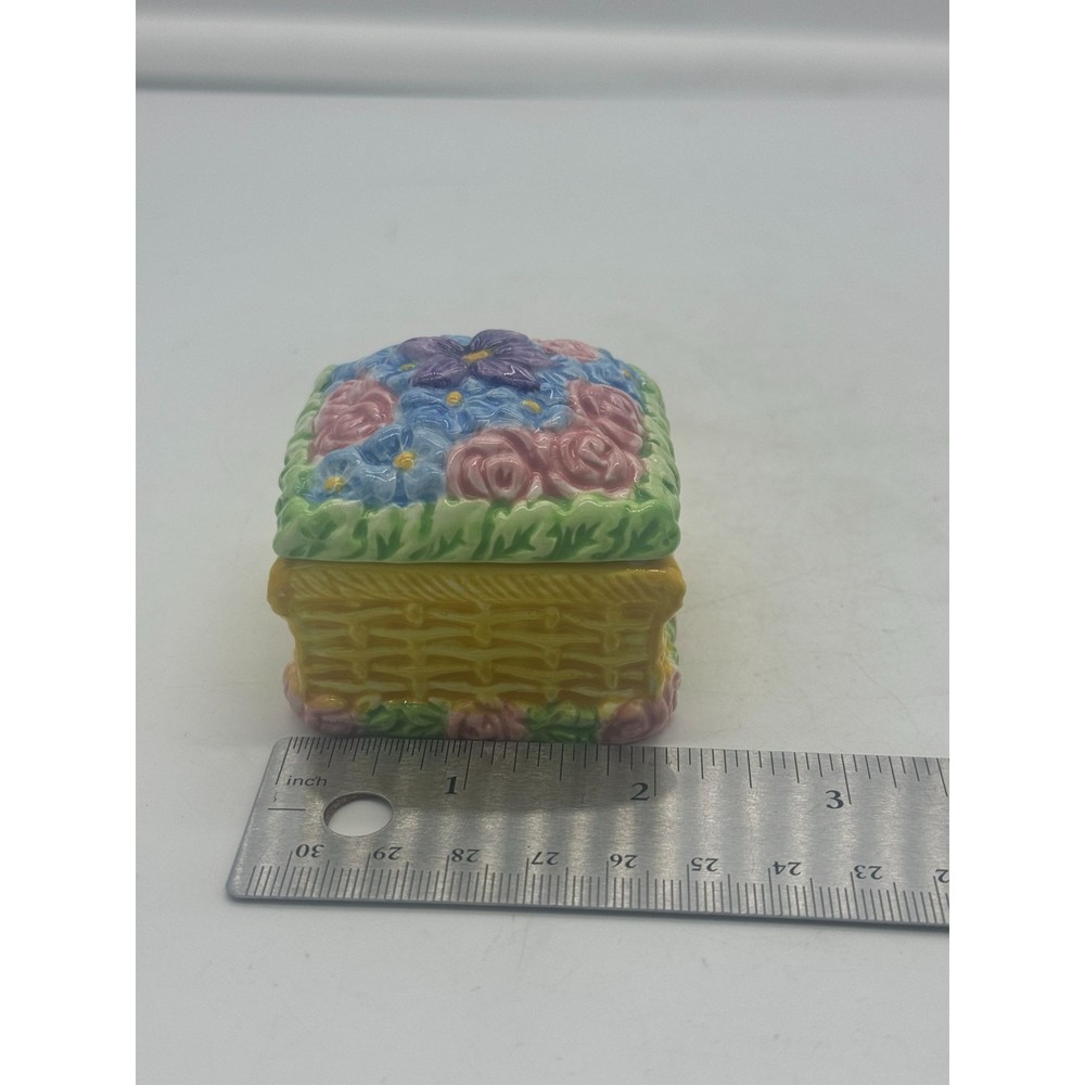 JCM Trinket Basket Flower Basket Theme Spring