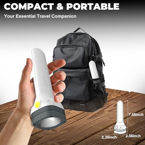 Flashlight Rechargeable High Lumens, 3-in-1 Flashlight Lantern Combo, Mini