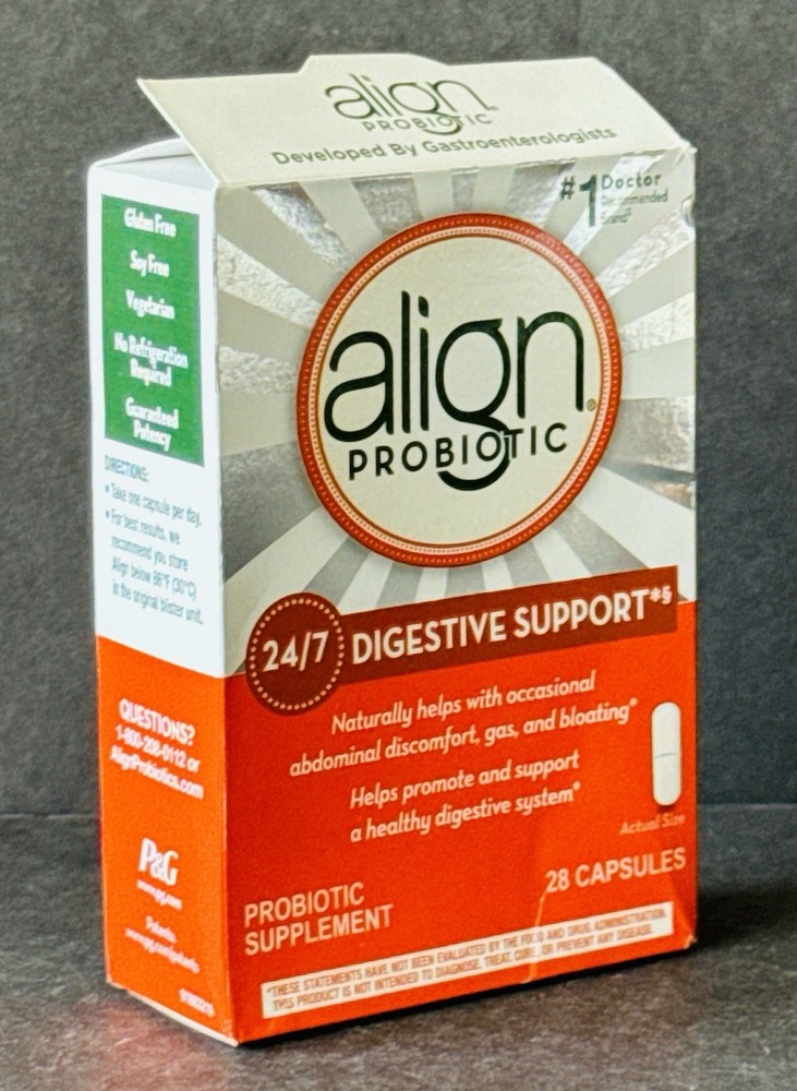 28 CAPSULES ALIGN PROBIOTIC 24/7 DIGESTIVE SUPPORT BB: 01/2027