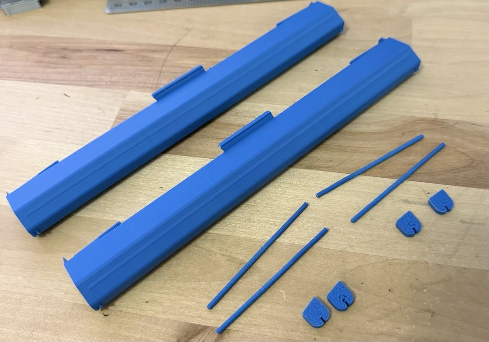 1/64 Scale Stripper Header - Light Blue 42’ - Custom Farm Toys (2 Pack)