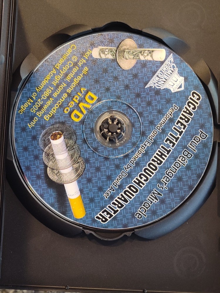 CIGARETTE / ROLLED BILL THROUGH QUARTER (US coin) Dvd