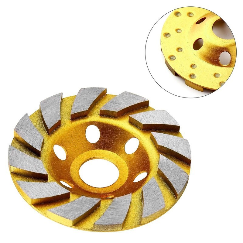 2 Pcs 4 inch Diamond Segment Grinding Wheel Disc Grinder Cup Concrete Stone Cut