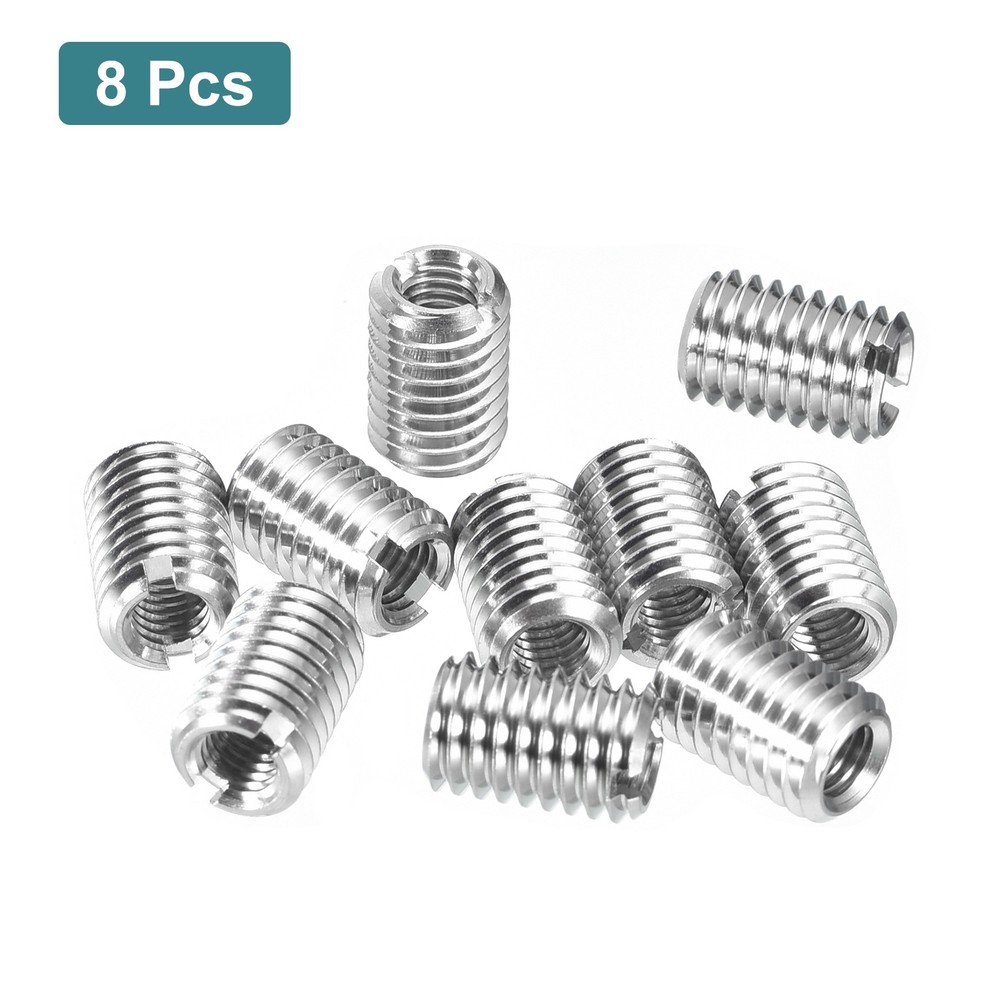 8Pcs Threaded Inserts, M5-0.8x12 & M8-1.25x12 Thread Repair Insert