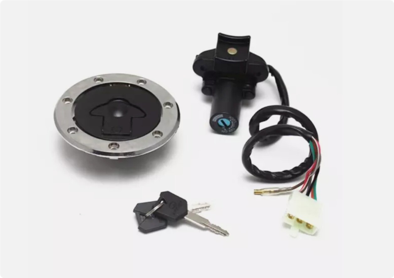 Ignition Switch Lock Fuel Gas Cap Key Assembly For ZX6R ZX7R ZX9R ZZR600 ZXR