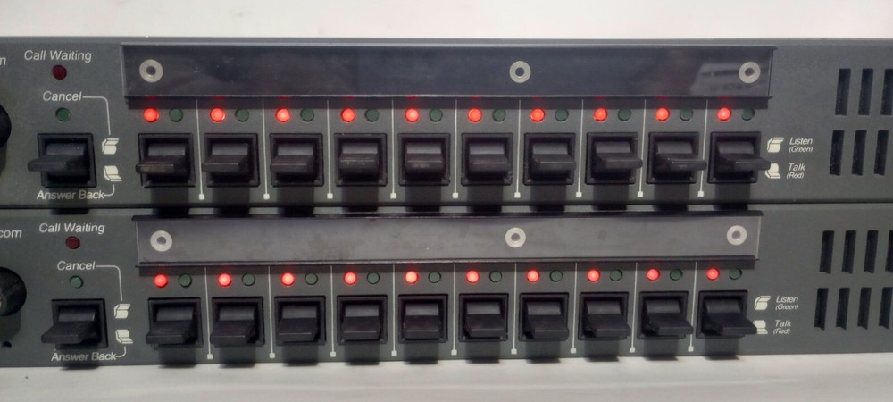 Two Clean Working Clear-Com ICS-102 Matrix Plus II Master Stations w/ AC Adapt.