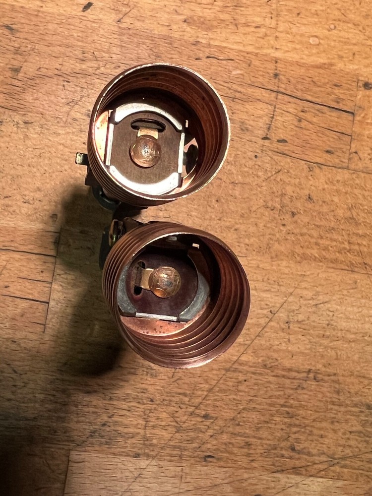 1920’s Antique Pull Chain Candlestick k Socket Arrow (Pair)