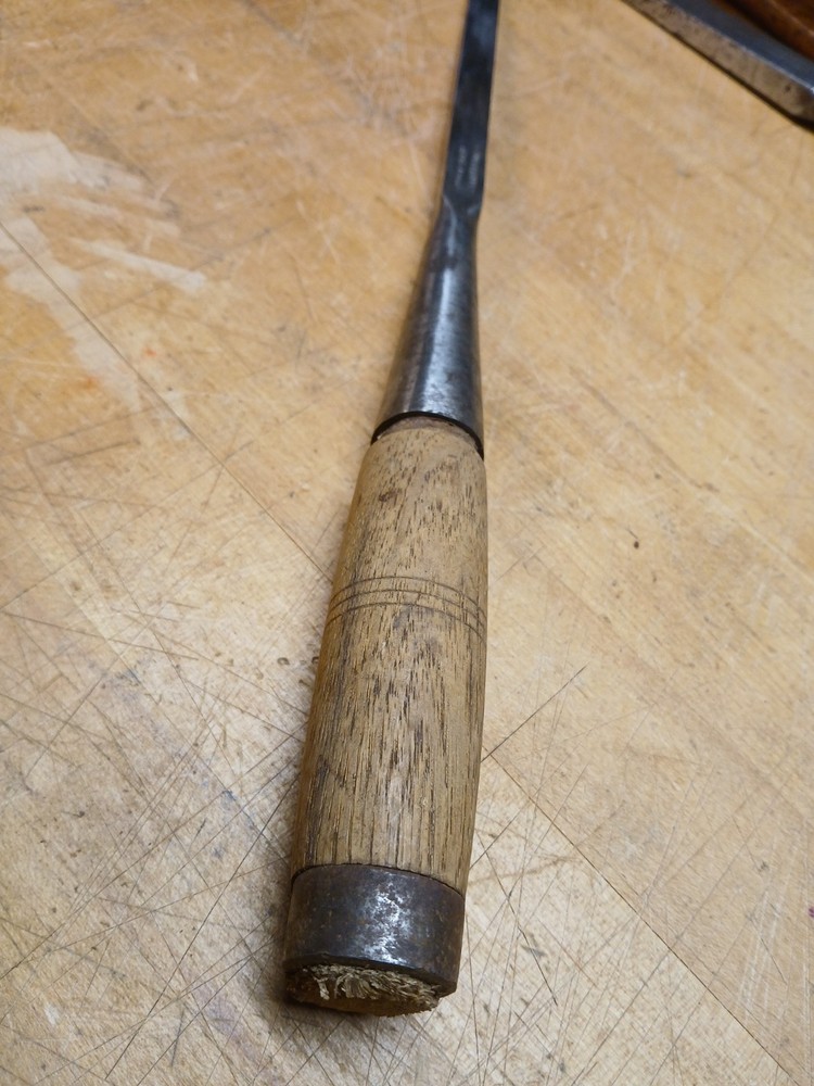 ANTIQUE UNDERHILL EDGE TOOL CO. 1/2" MORTICE CHISEL *LONG* EXCELLENT CONDITION!
