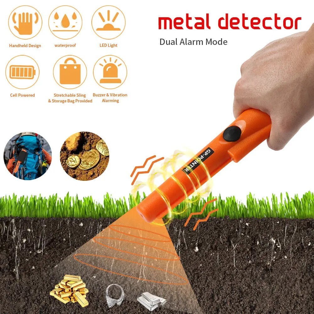 Metal Detector HandHeld Pro Pinpointer Pointer Probe Waterproof Sensitive Tester