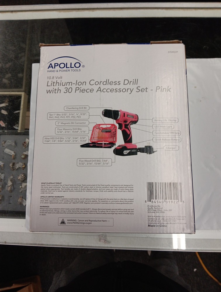 Apollo Tools Powerful Lightweight Cordless Drill, 10.8 Lithium Ion ... Fast Ship