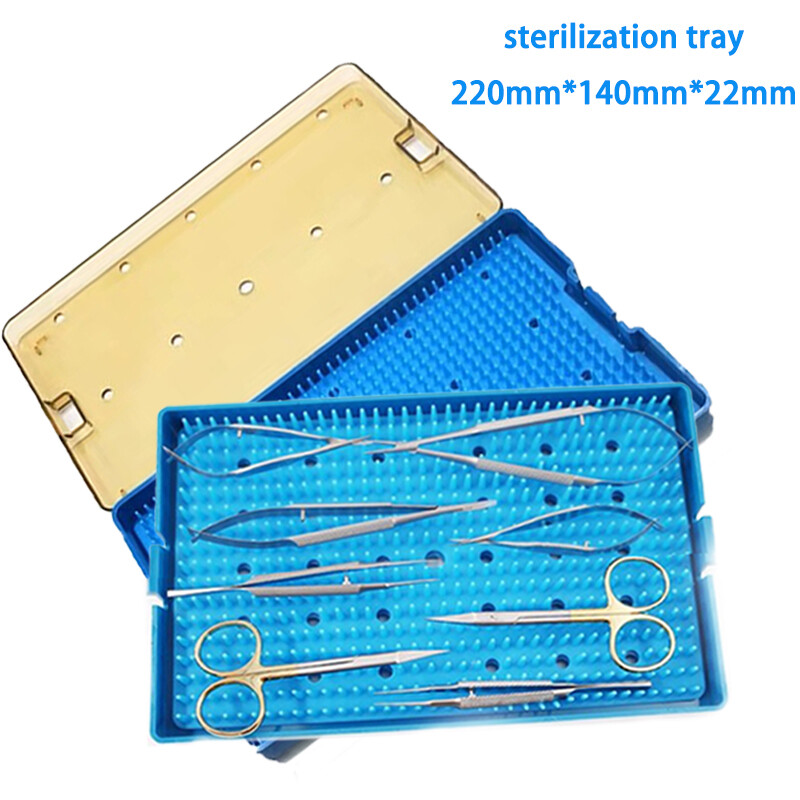 220*140*22 Medium PPSU Plastic Sterilization Tray Case for Surgical Instruments