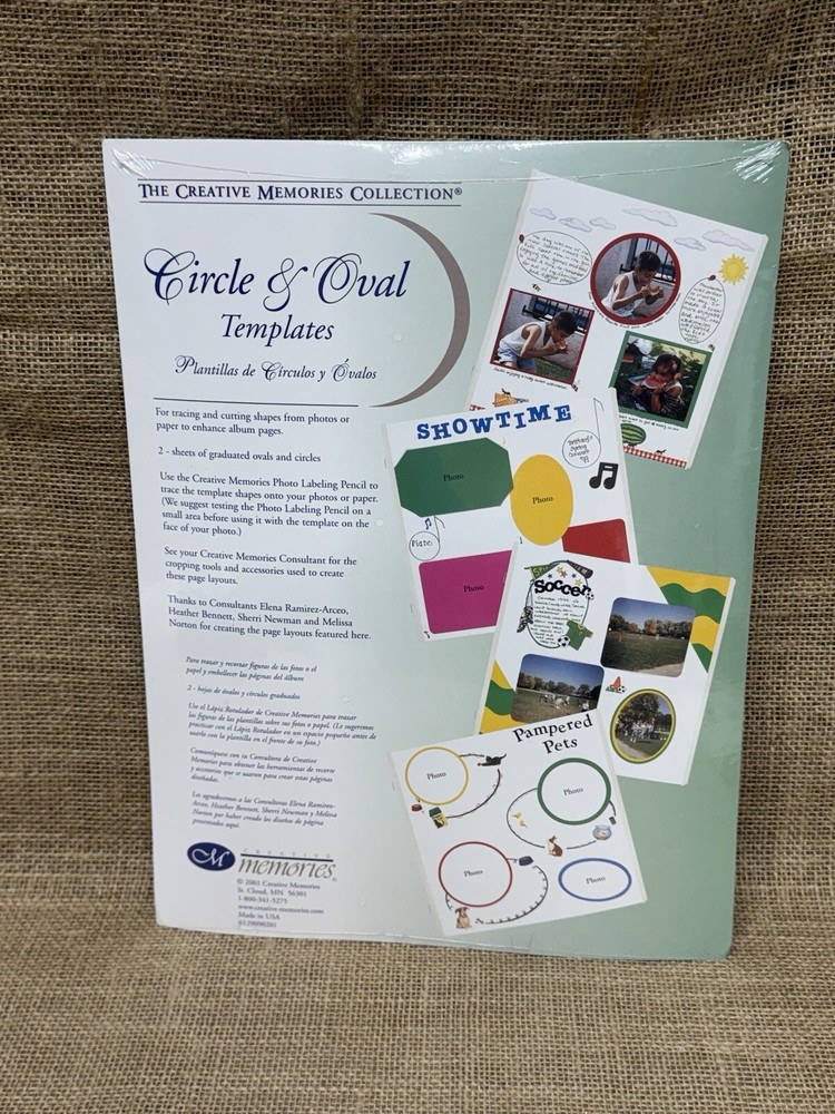 Creative Memories Circle & Oval Templates Stencils - Tracing, Cutting