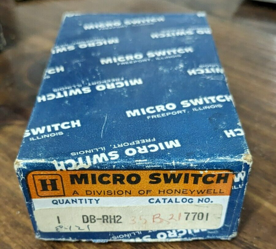 Micro Switch Corp Double Pole Double Switch DB-RH2