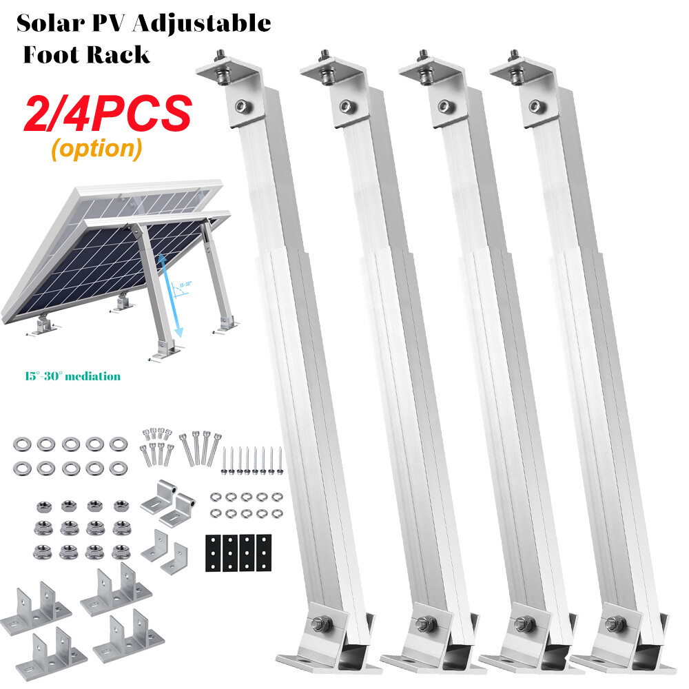 Solar Panel Adjustable Tilt Mount Brackets Ground Roof Mounting System Solar Kit
