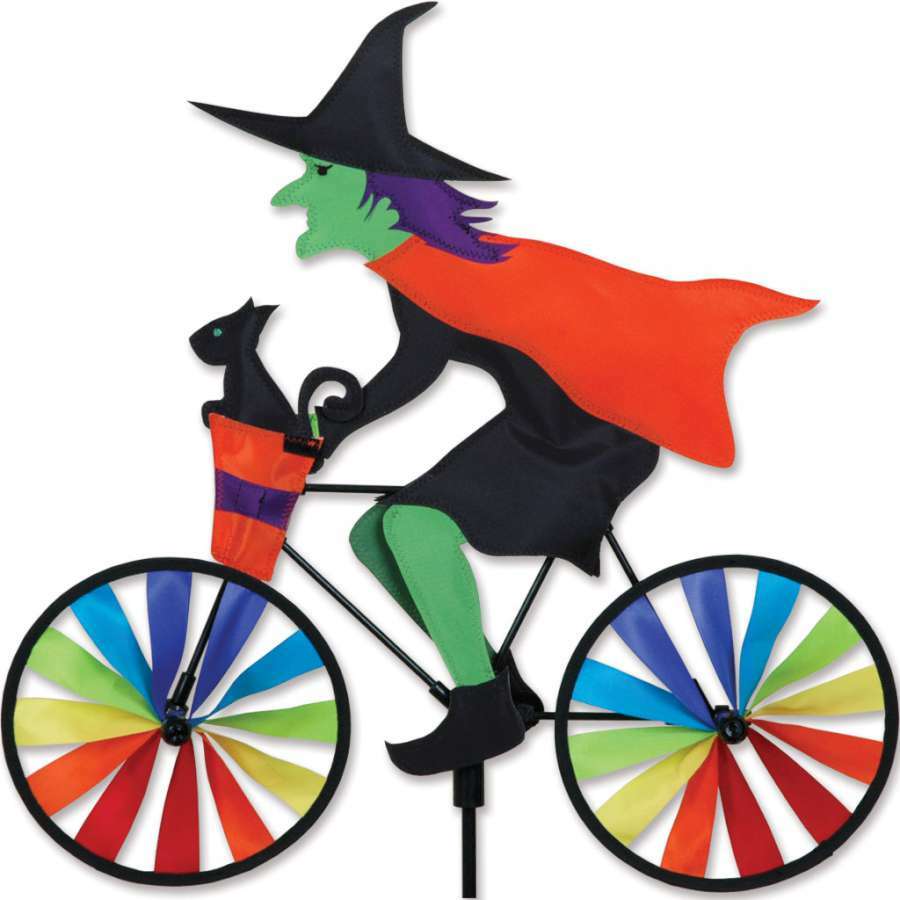 Halloween Witch Cat Bike Wind Spinner 20"