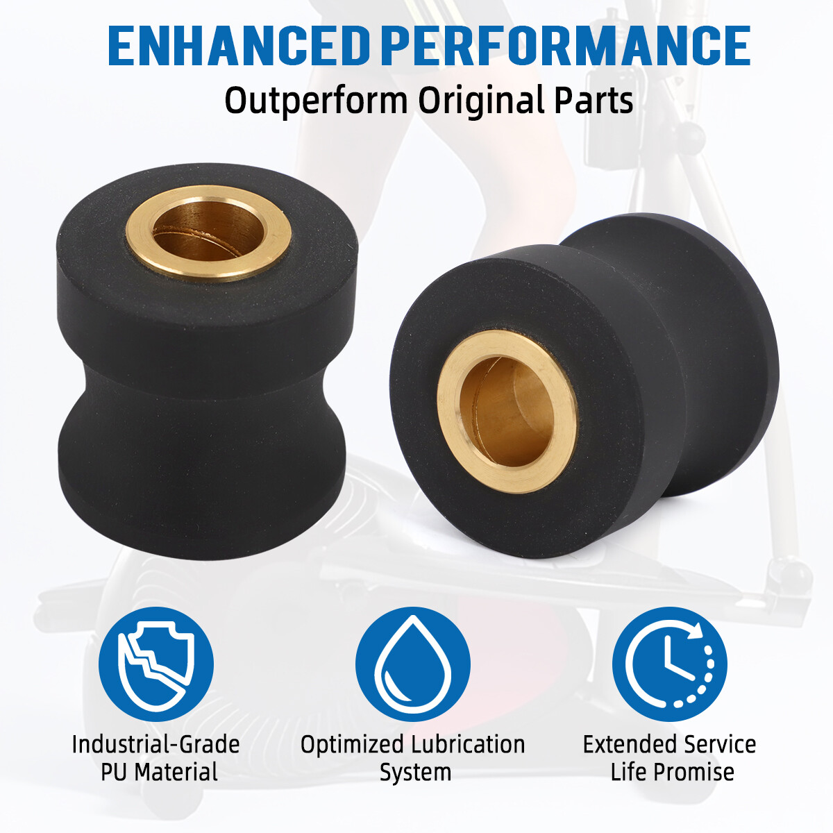 Roller Wheels For Eclipse 1100HR/A Elliptical Exercise Machine 1100hr Parts 44mm