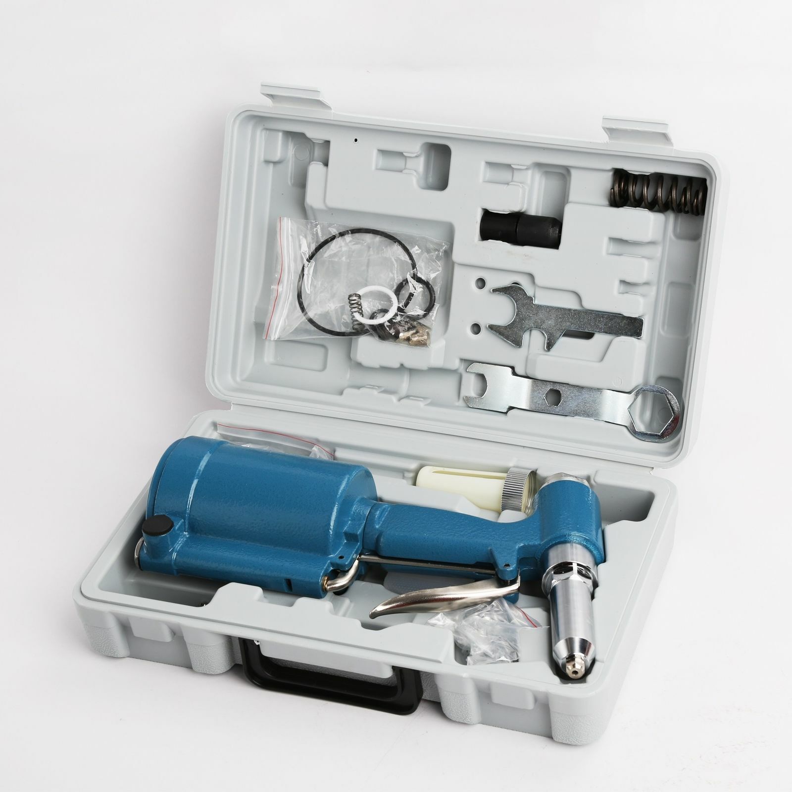 Pneumatic Air Hydraulic Pop Rivet Gun Riveter Riveting Tool Set 3/8 in Air Hose