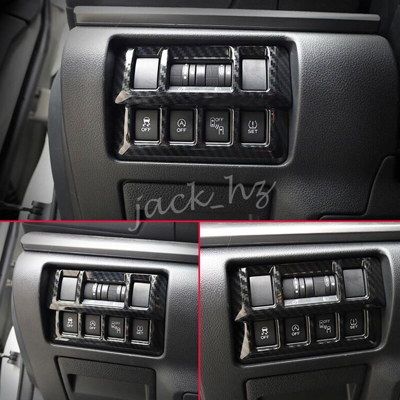 For Subaru Impreza XV Carbon Fiber Interior Dashboard Switch Trims Accessories