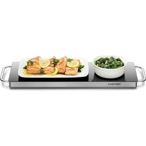 Chefman Long Electric Warming Plate Heating Element, Prep Food for Parties