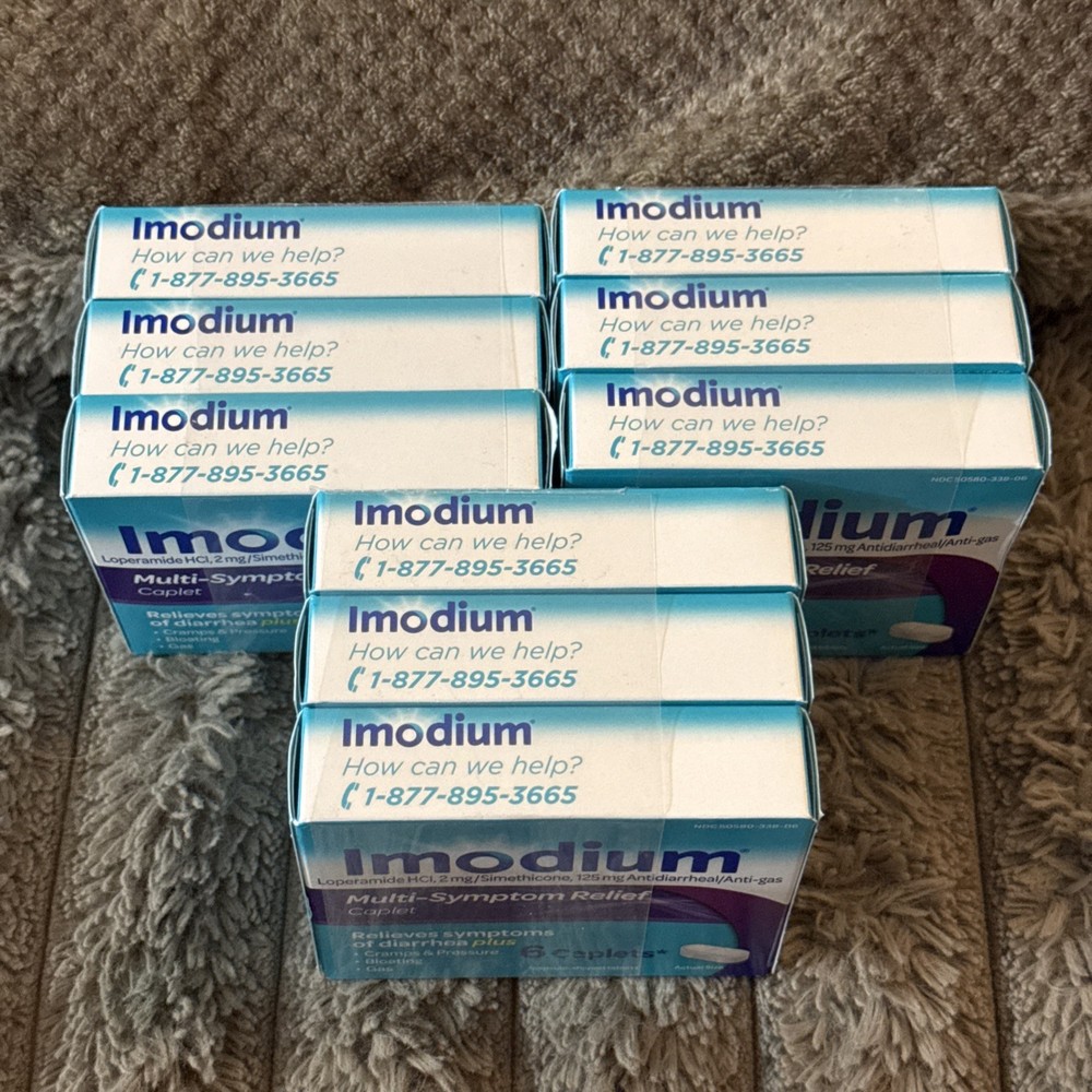 Imodium 2mg Multi-Symptom Relief Caplets - 54 Count Total - 02/27