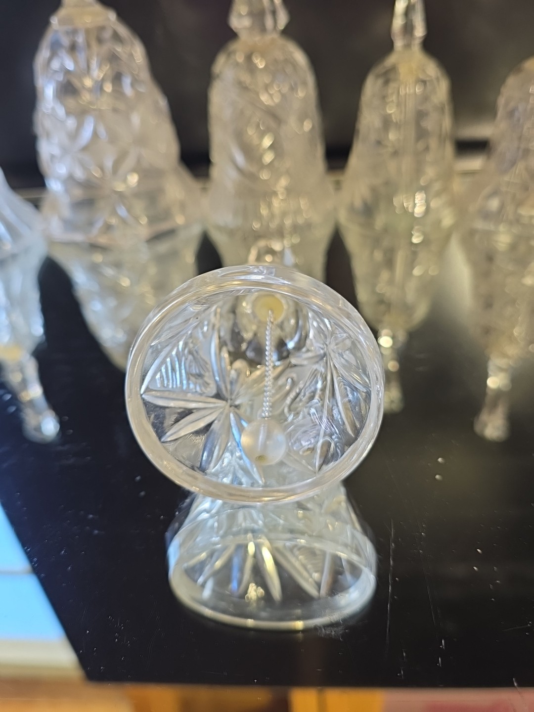 ​Lot 9 Vintage Crystal Glass Bells Waterford 12 Days Christmas Hofbauer Byrdes