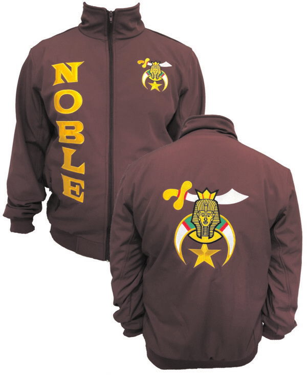 Shriners Microfiber Jacket Embroidered Front & Back (Maroon) - (1992SHRJKMN)