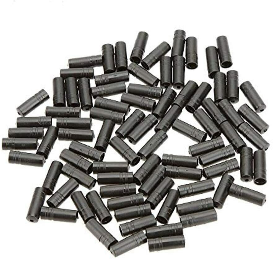 (100) Count | 4mm Shift | Cable Housing End Cap Ferrules | Black