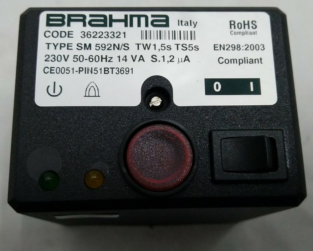Brahma Burner Controller SM 592 N/S Voltage: 230V