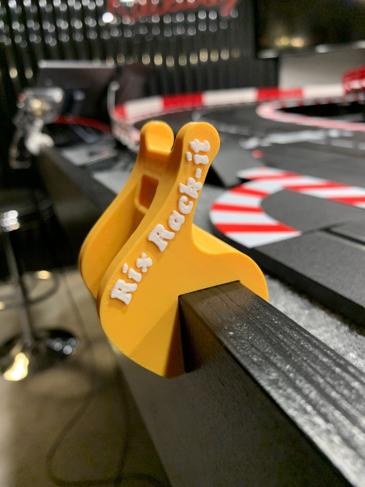 Rix Rack-it Slot car controller holder (Yellow U mount)
