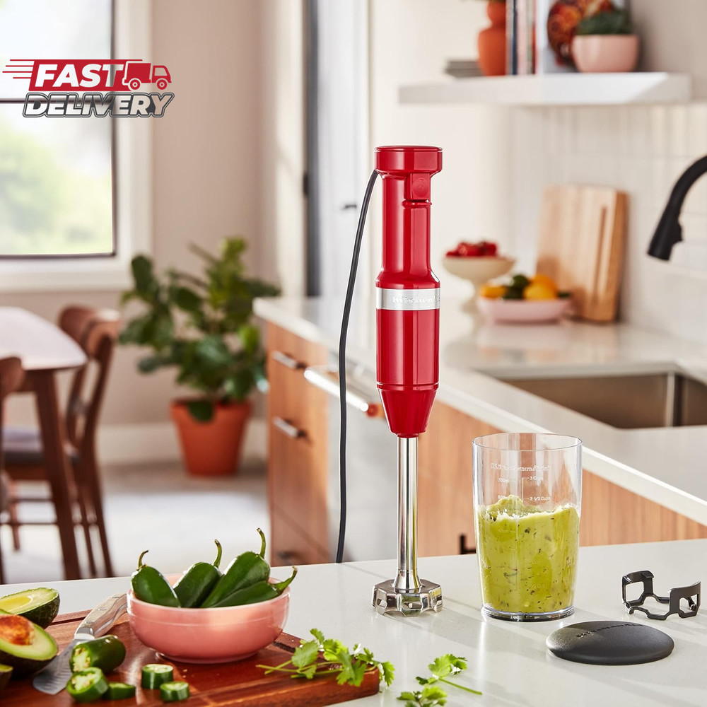 Kitchenaid Variable Speed Corded Hand Blender KHBV53, Empire Red